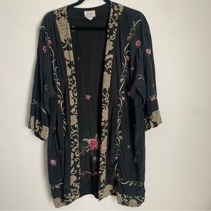 YI LIN 100%silk embroidered